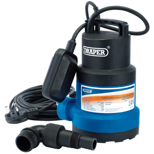Draper SWP200 Submersible Clean Water Pump with Float Switch
