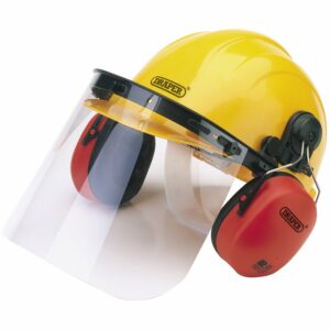 Draper SHEMV Safety Helmet with Ear Muffs and Visor