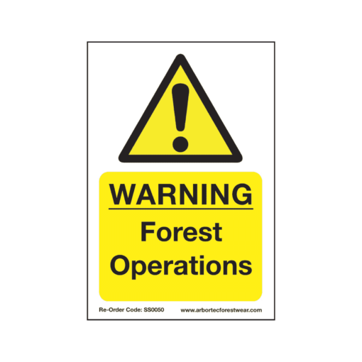 Arbortec SS0050 Corex Safety Sign - Warning Forest Operations