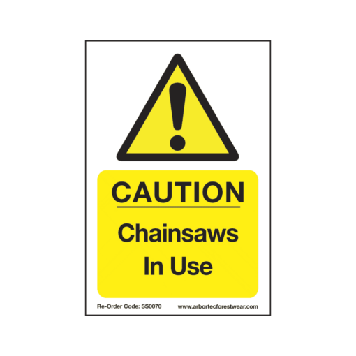 Arbortec SS0070 Corex Safety Sign - Chainsaws In Use