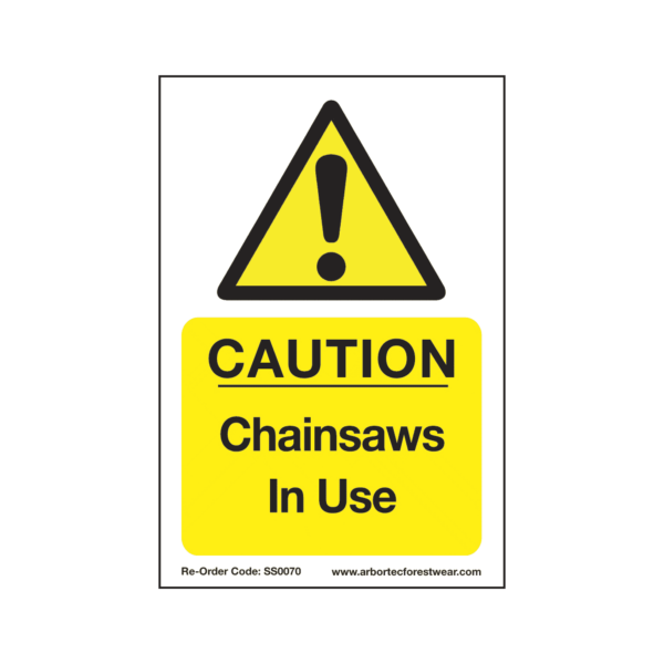 Arbortec SS0070 Corex Safety Sign - Chainsaws In Use