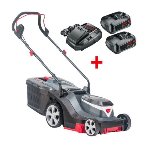 ALKO 18V Bosch Home & Garden Compatible Easy 3.22 Li R Cordless Push Rear Roller Lawnmower (32cm Cut) (2x Battery Kit)