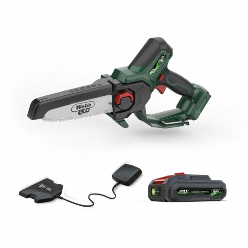Webb Eco WEV20PSB2 20V 15cm (6″) Cordless Pruning Saw Trimmer (2Ah Battery & Charger included)